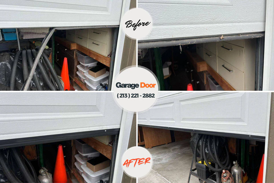 Before and after: garage door repair Conashaugh Lakes, PA